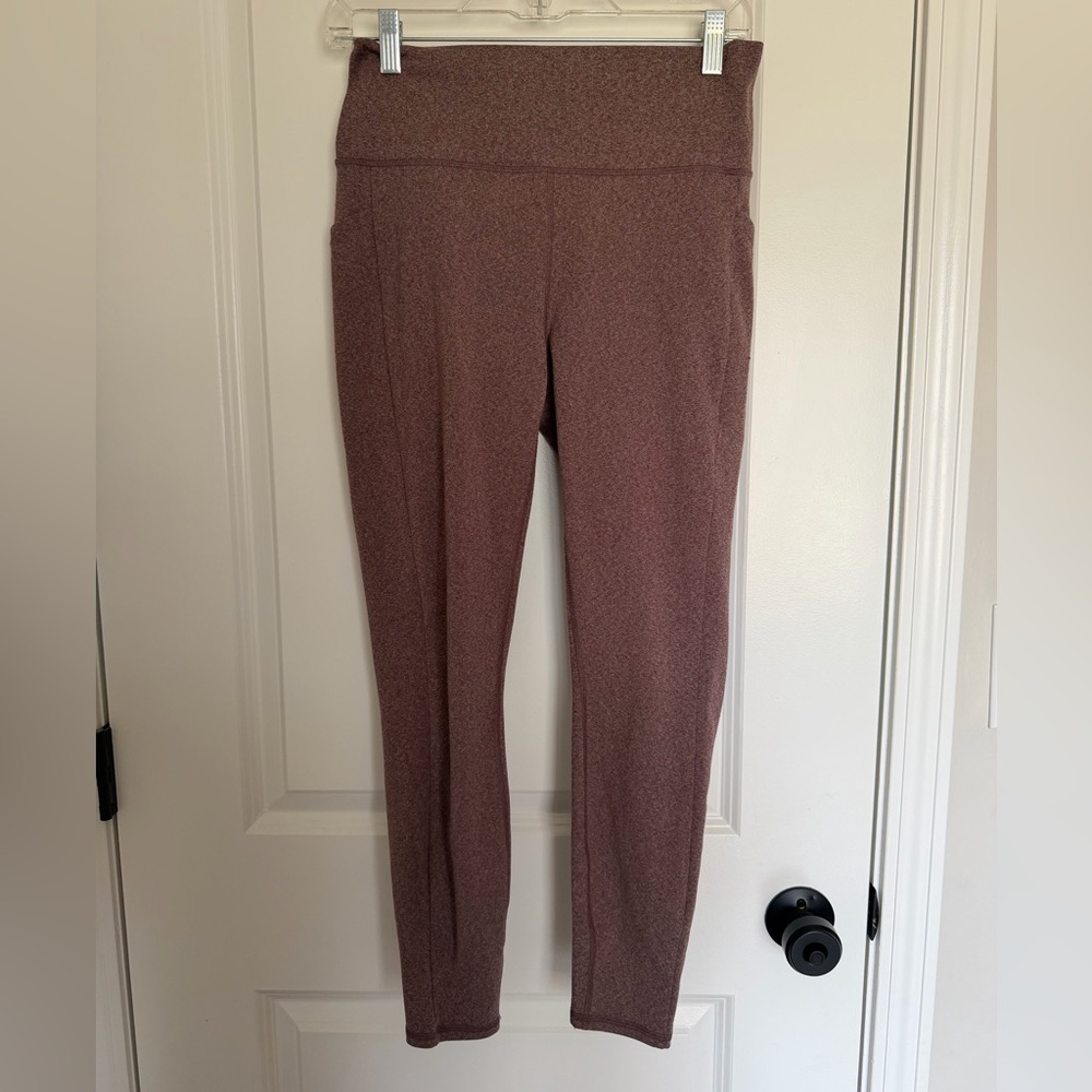 RBX | Heather Plum High-Waist Leggings with Side Pocket - Size L